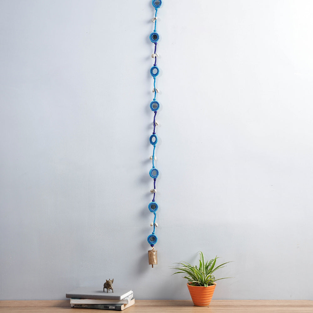 Patwa Thread & Mirror Work Hanging with Bell