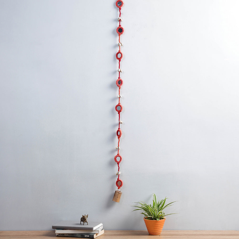 Patwa Thread & Mirror Work Hanging with Bell