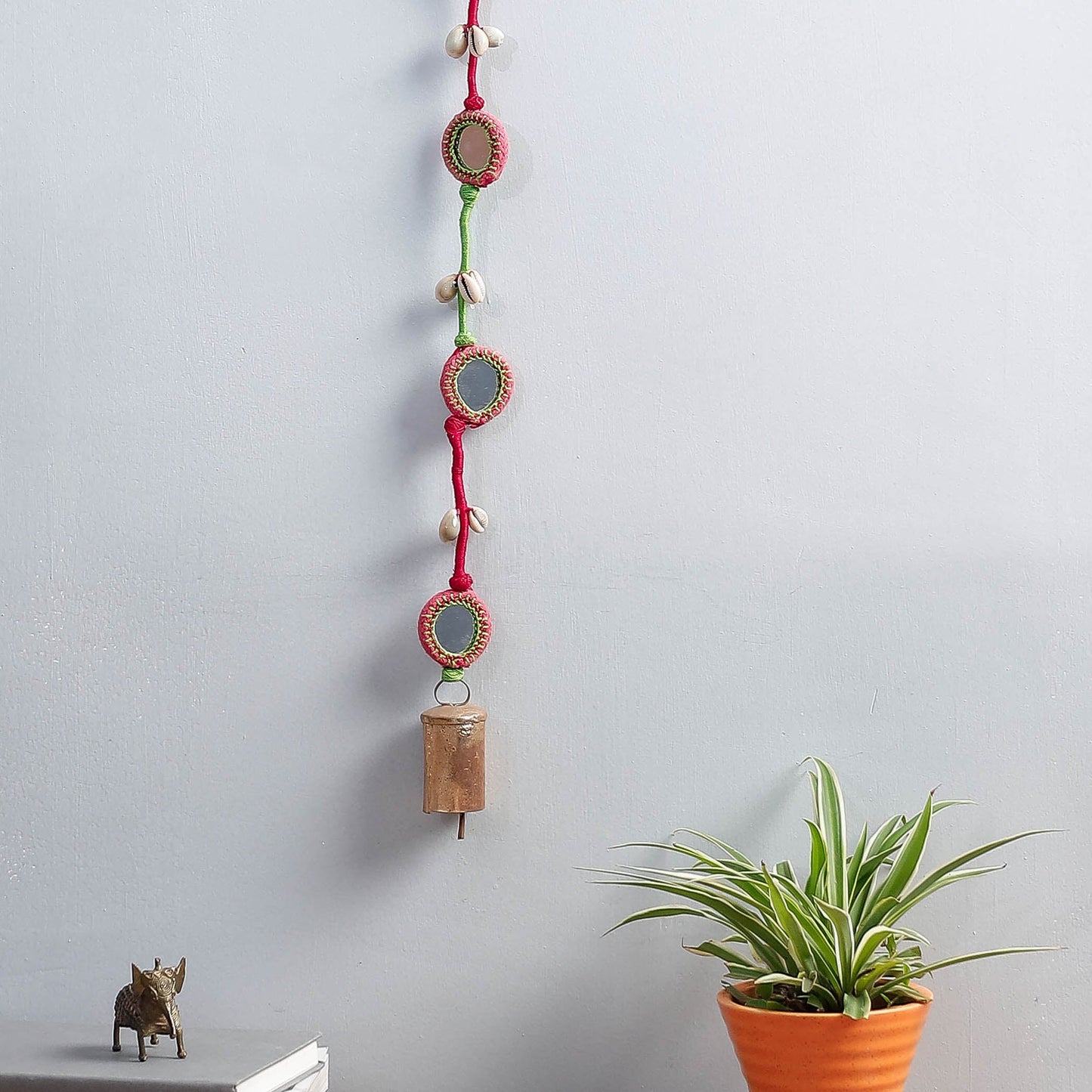 Patwa Thread & Mirror Work Hanging with Bell