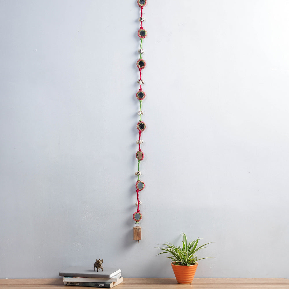 Patwa Thread & Mirror Work Hanging with Bell
