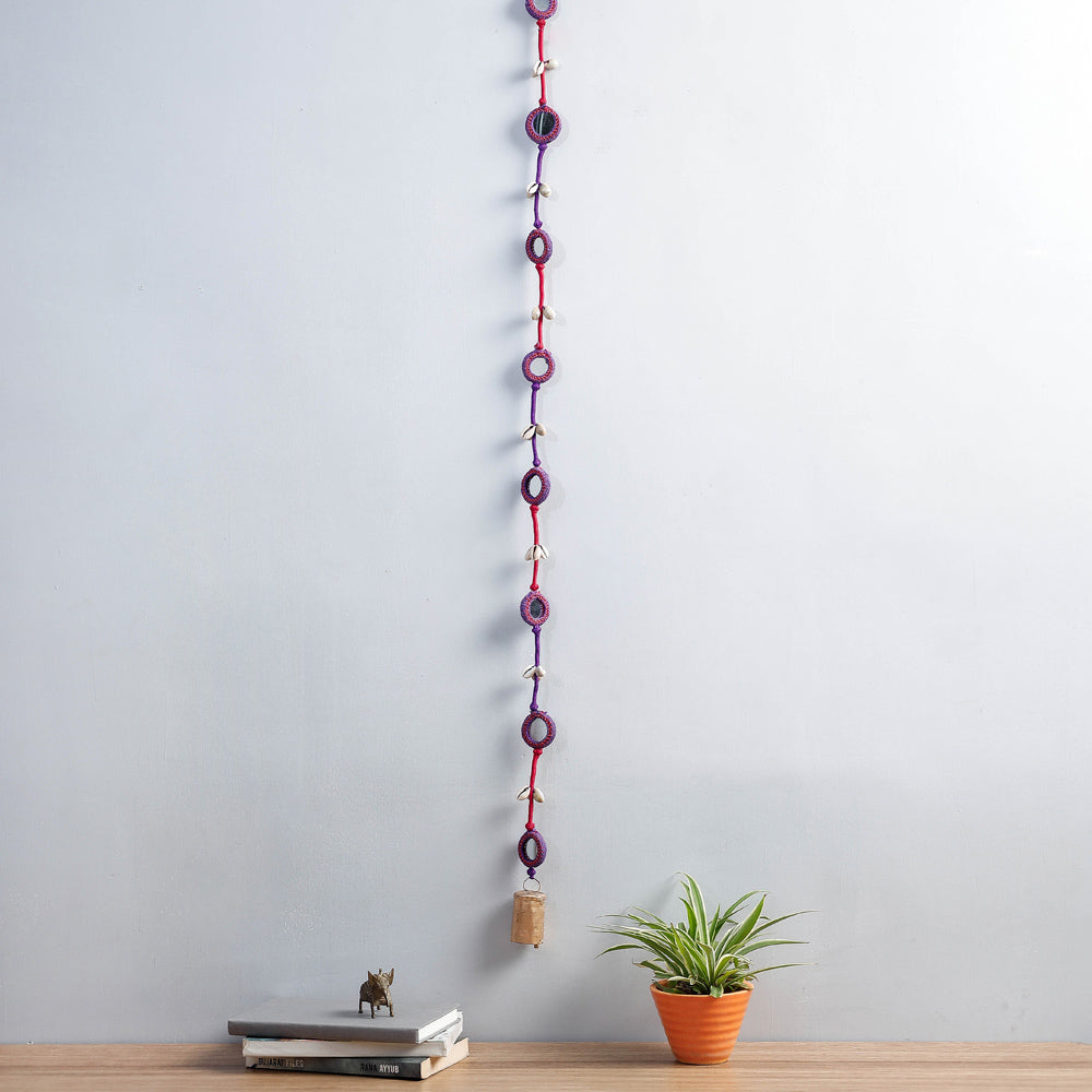 Patwa Thread & Mirror Work Hanging with Bell