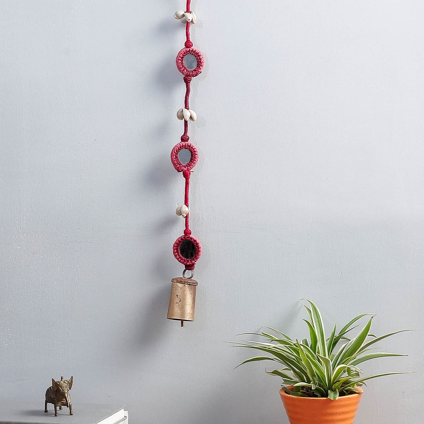 Patwa Thread & Mirror Work Hanging with Bell