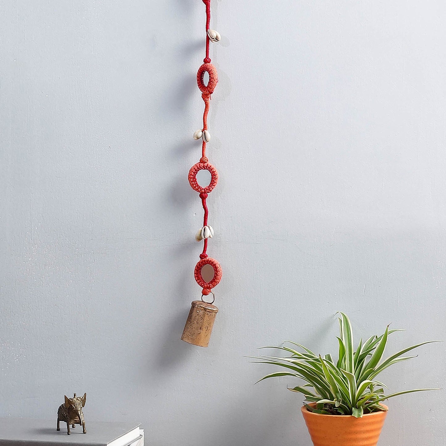 Patwa Thread & Mirror Work Hanging with Bell