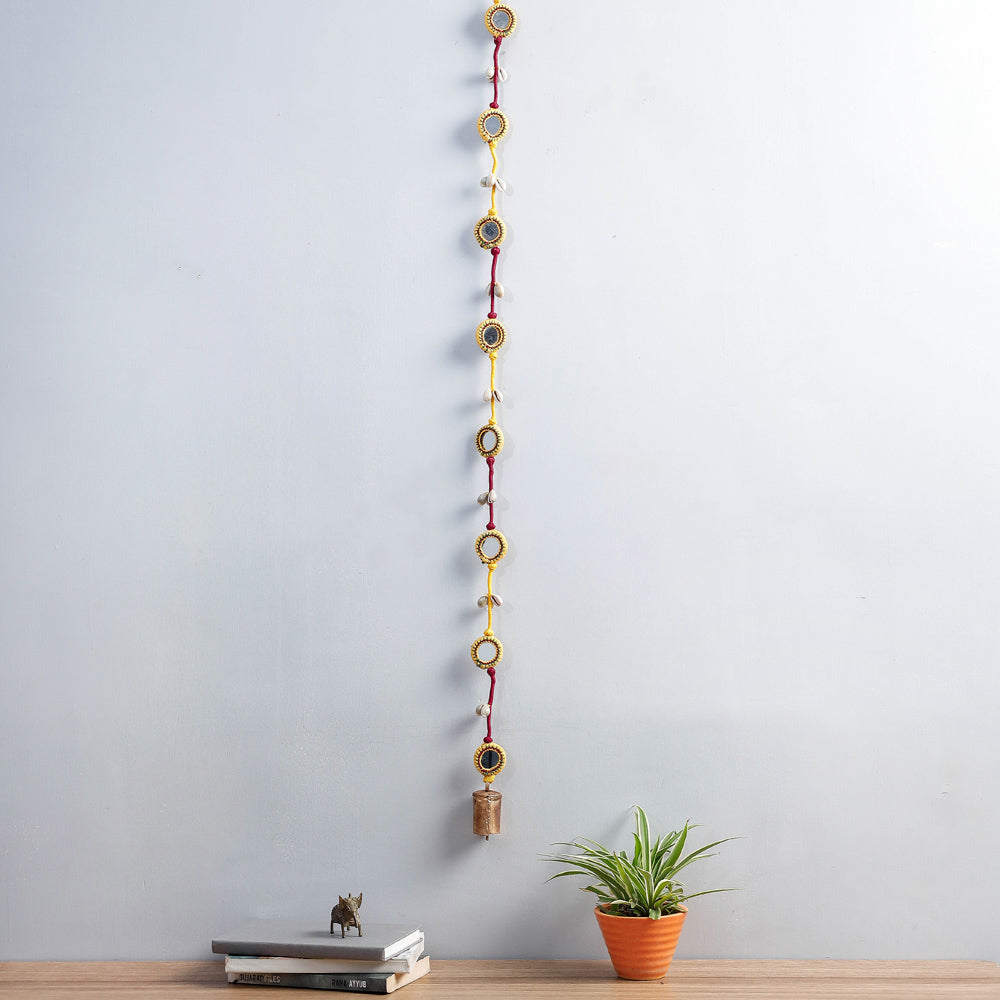 Patwa Thread & Mirror Work Hanging with Bell