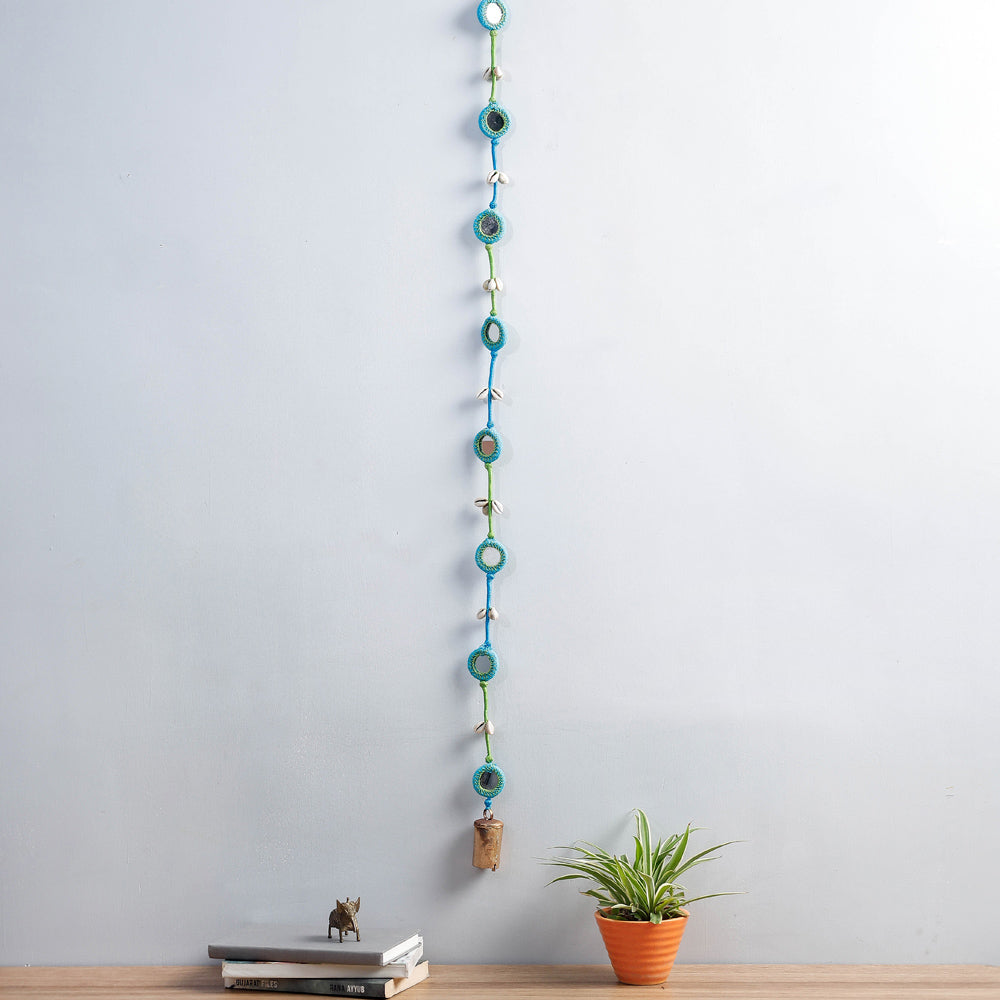 Patwa Thread & Mirror Work Hanging with Bell