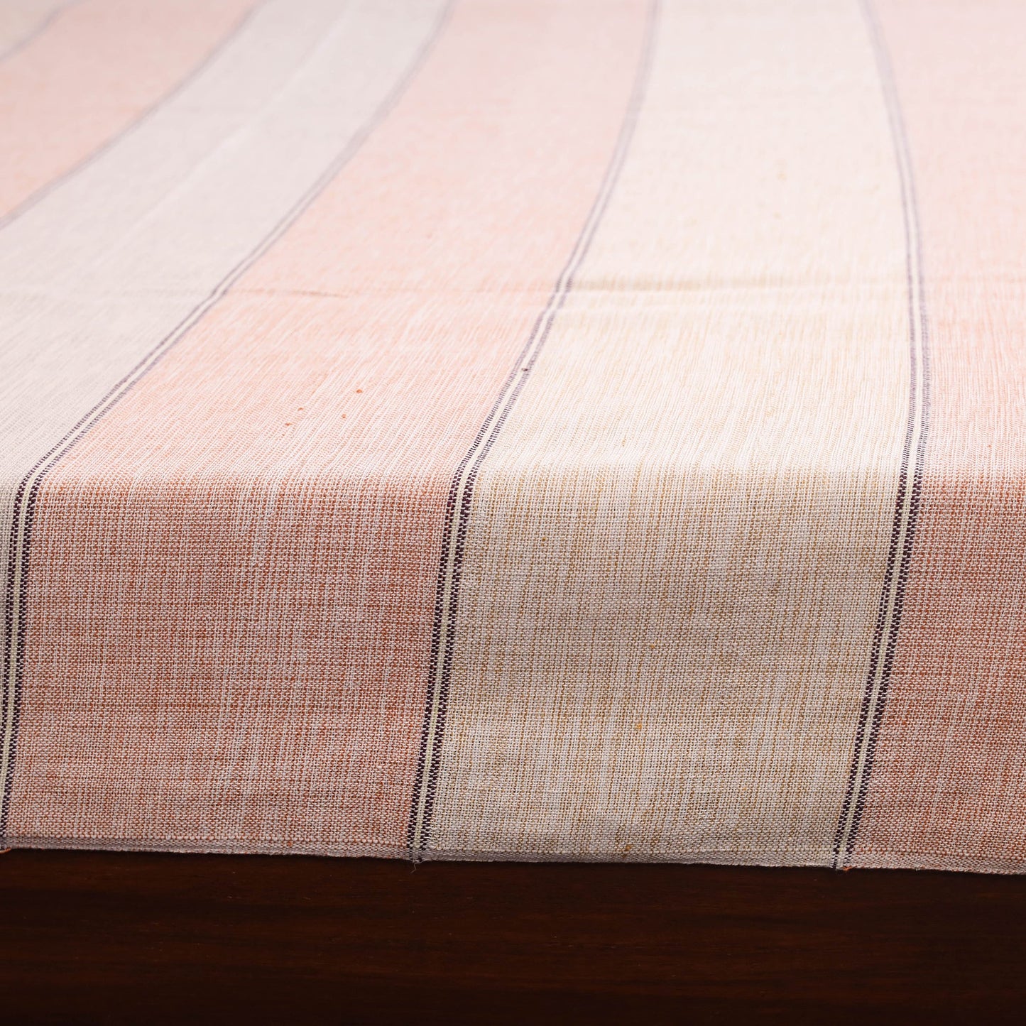 Peach - double handloom cotton bed sheet (108 x 90 in) 40