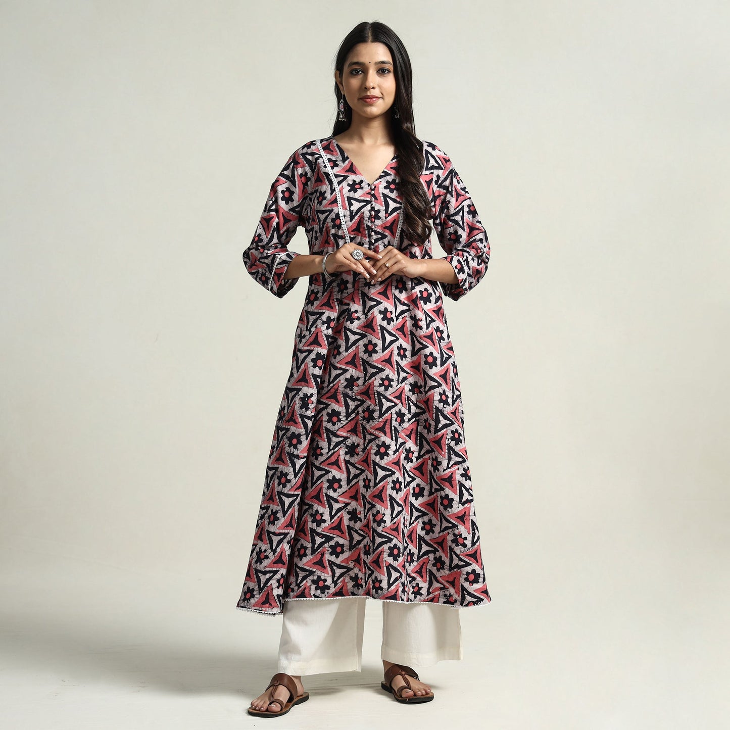 Hand Batik Printed Kurta