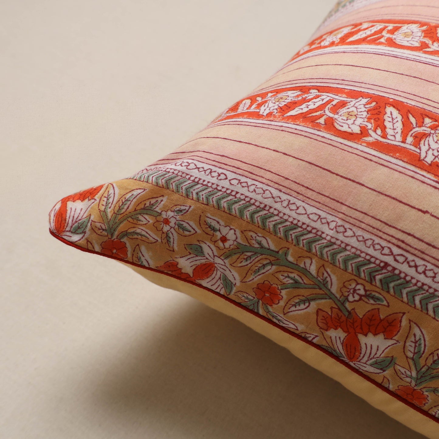 Hand sanganeri cushion cover 14 - handcrafted