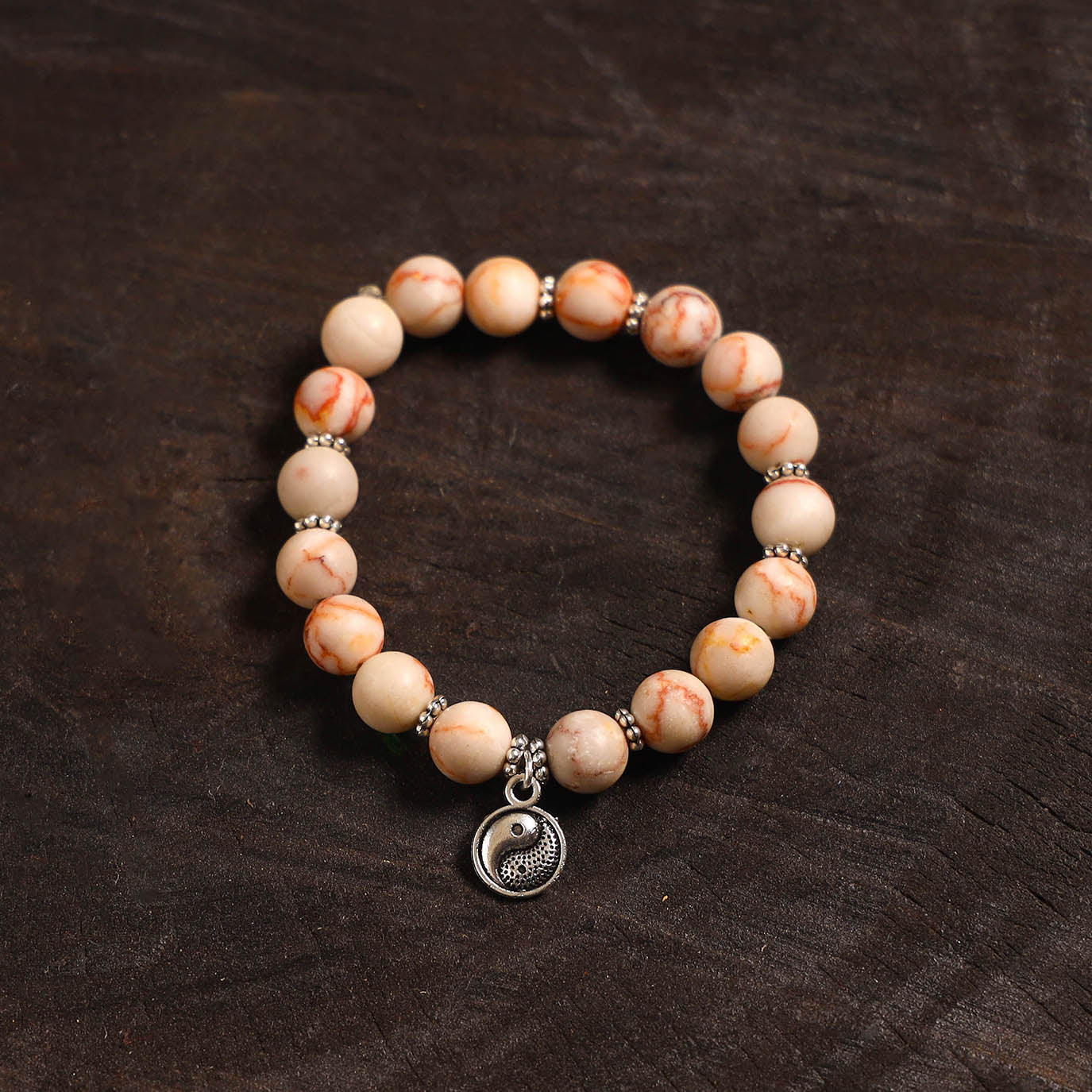 Handcrafted glass stone bracelet 02