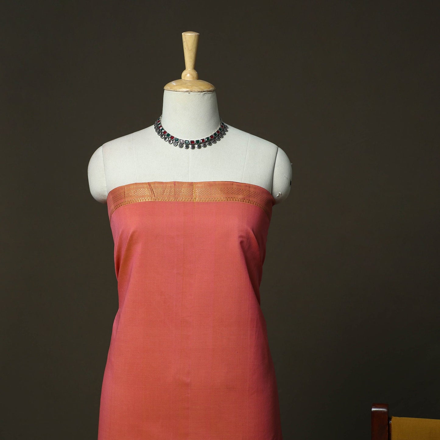 Handloom cotton mangalagiri 3pc unstitched dress material
