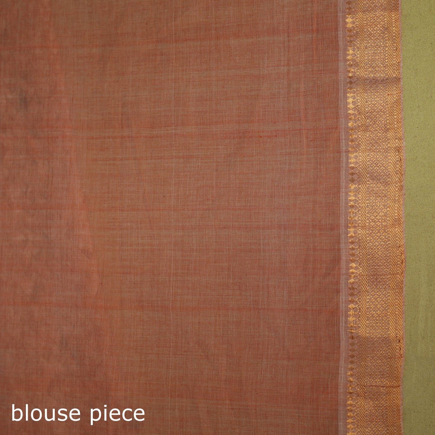 Peach - handloom cotton zari border mangalagiri saree 02