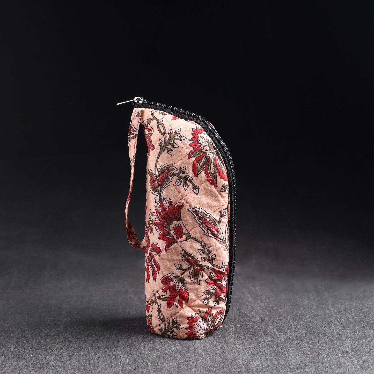 Peach Handmade Cotton 1L Water Bottle Cover