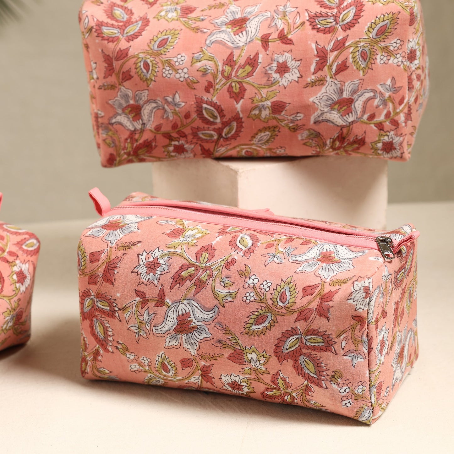 Handmade Cotton Toiletry Bags (Set of 3) 114