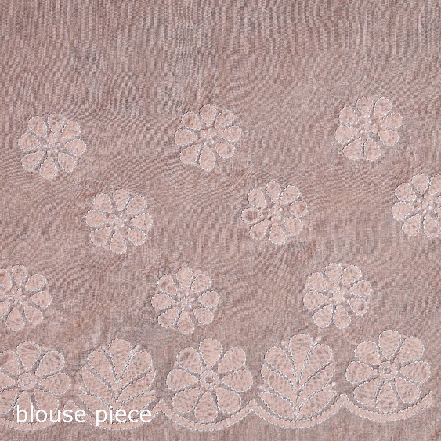Heavy hand embroidered terivoile cotton lucknow chikan