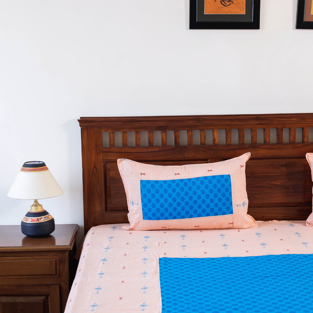 Jacquard Cotton Double Bed Cover with Pillow Covers