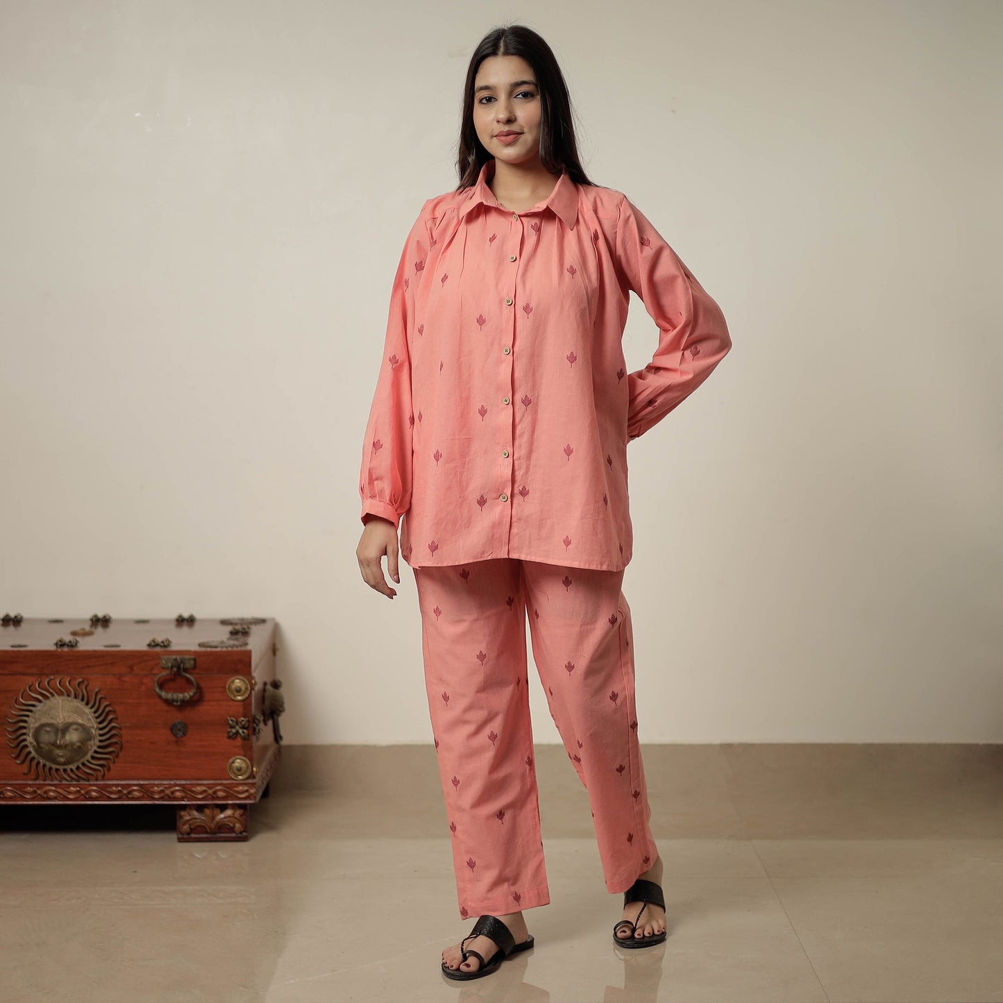 Jacquard Cotton Co-Ord Set 07 Online at iTokri.com