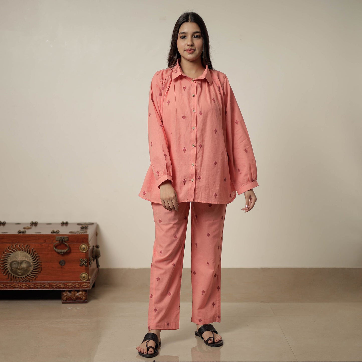 Jacquard Cotton Co-Ord Set 07 Online at iTokri.com