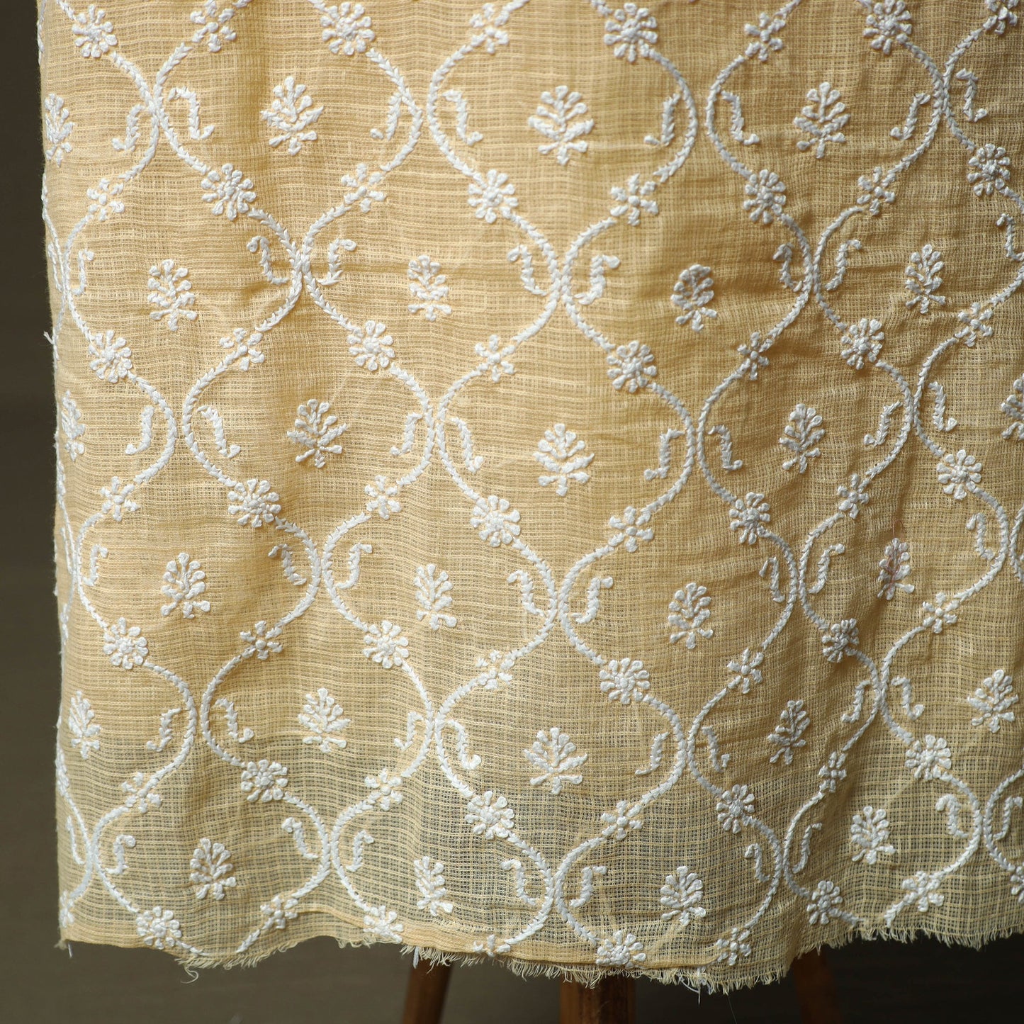 Lucknowi hand embroidered kota doria cotton chikankari 2pc