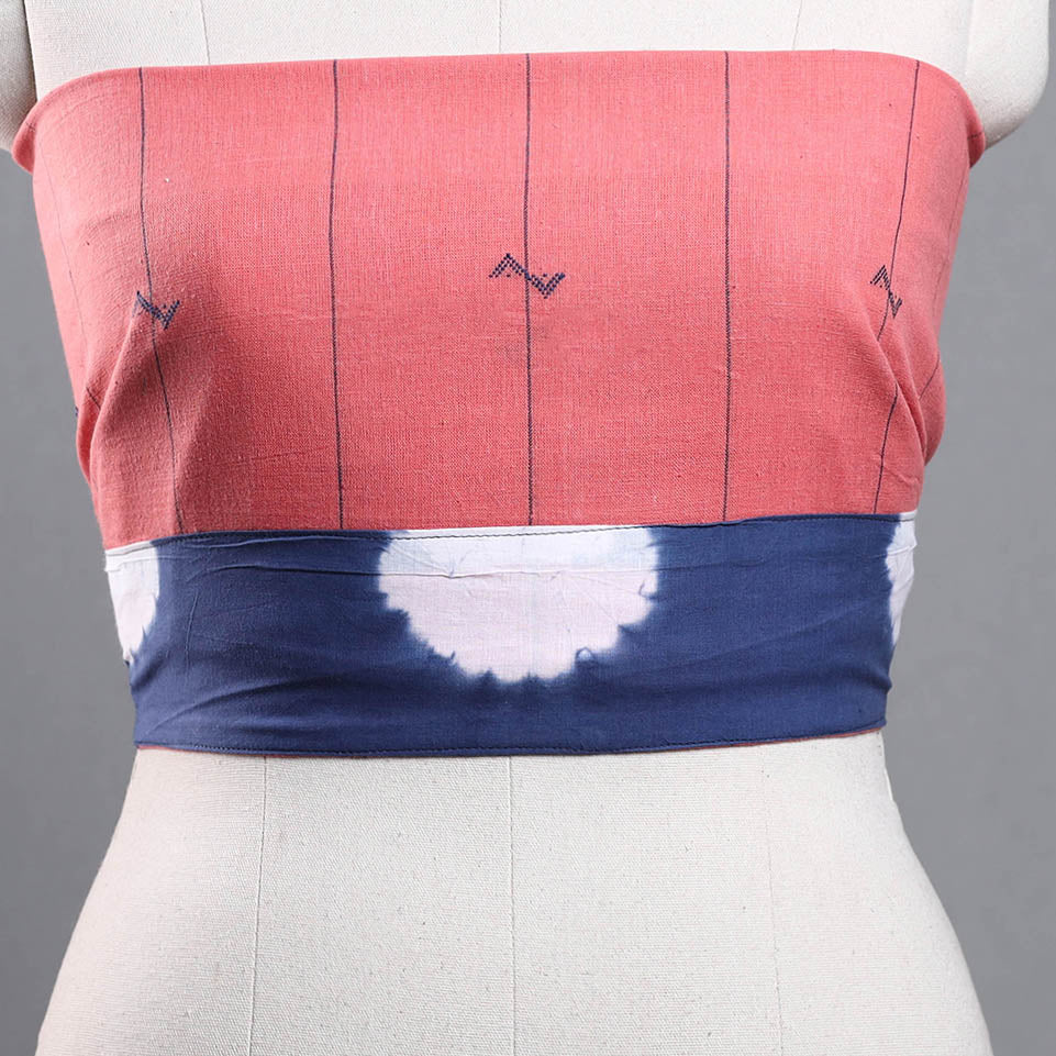 Peach - organic kala cotton handloom blouse piece 38