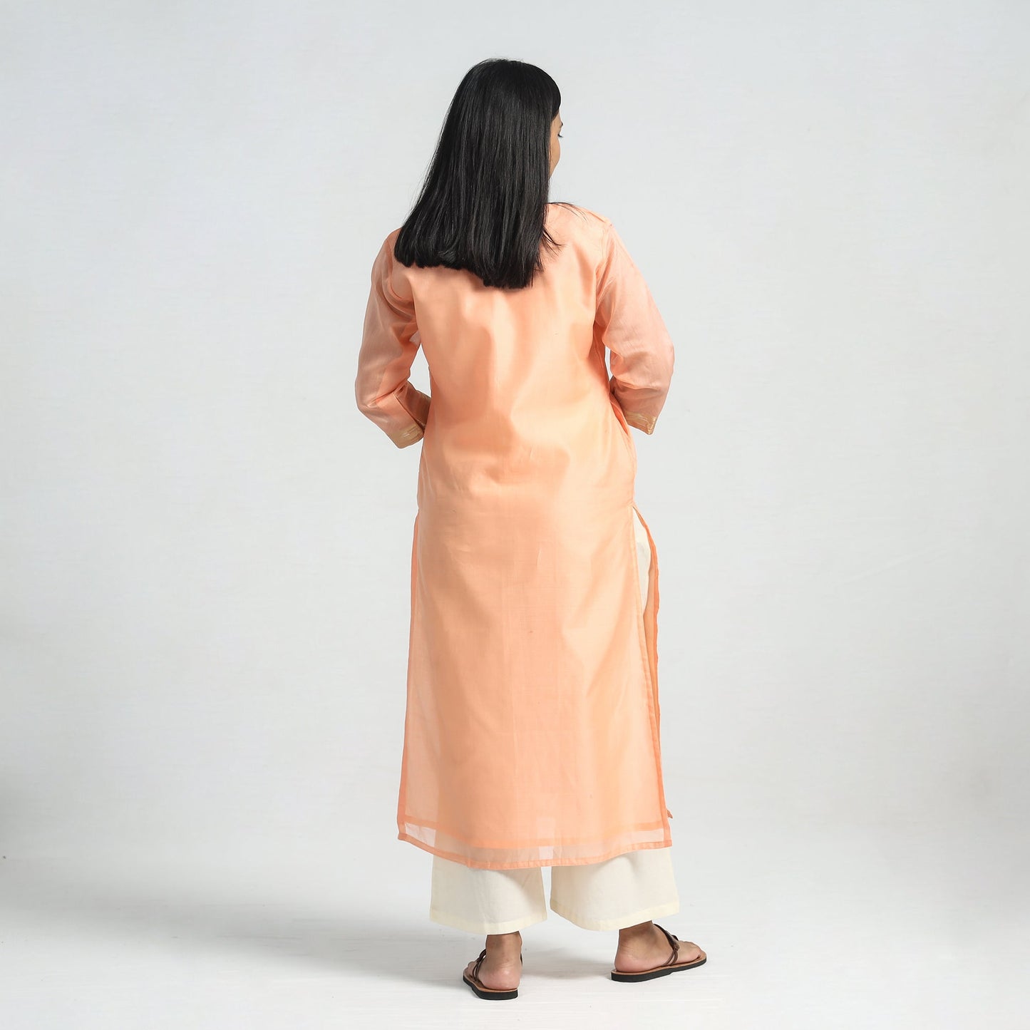 Traditional Maheshwari Handloom Silk Cotton Kurta with Dupatta Set