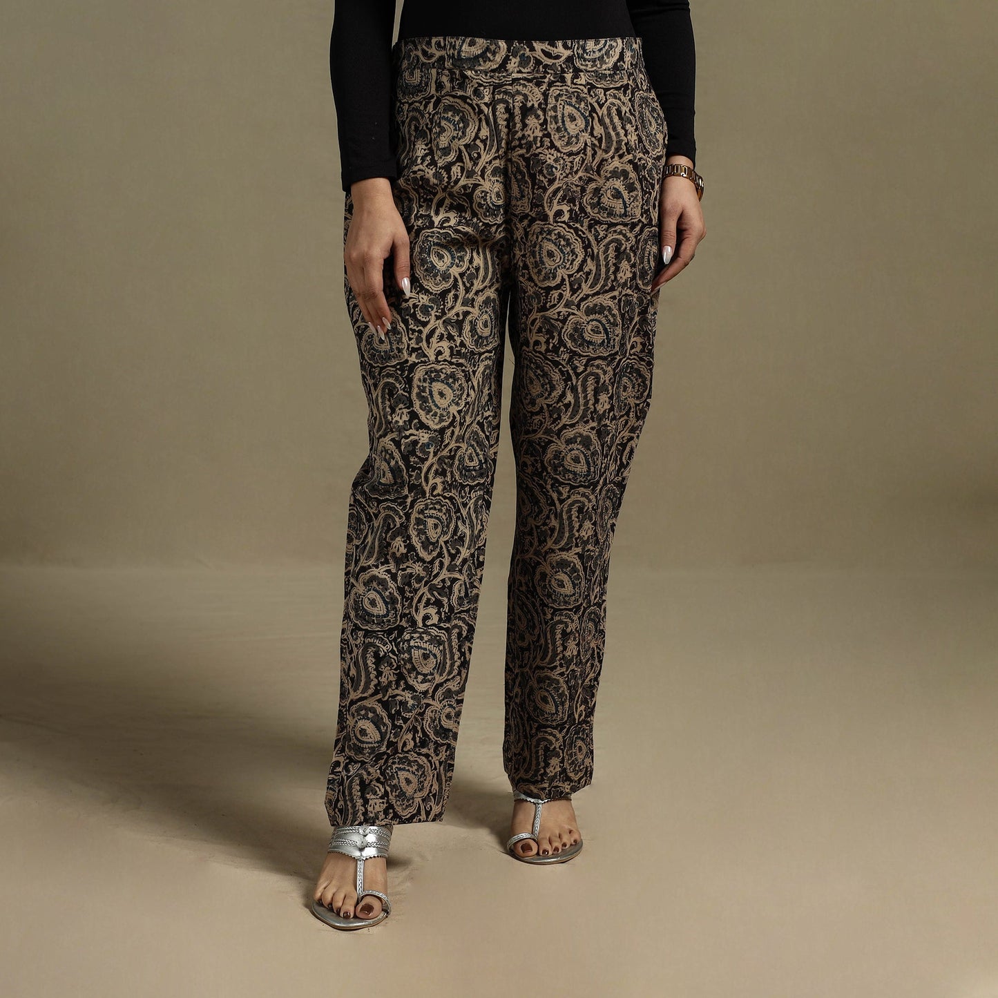 Pedana hand natural dyed cotton kalamkari pant 21