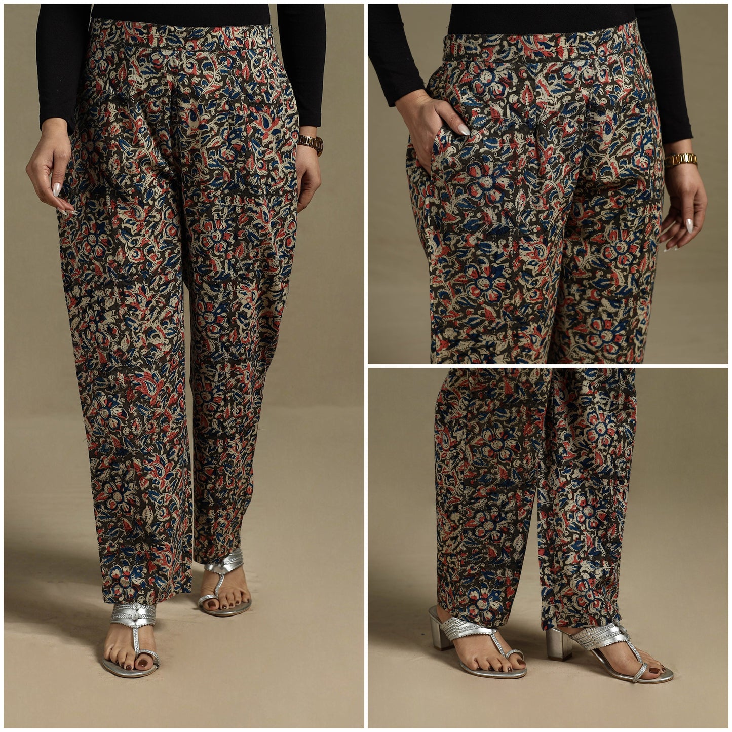 Pedana hand natural dyed cotton kalamkari pant 24