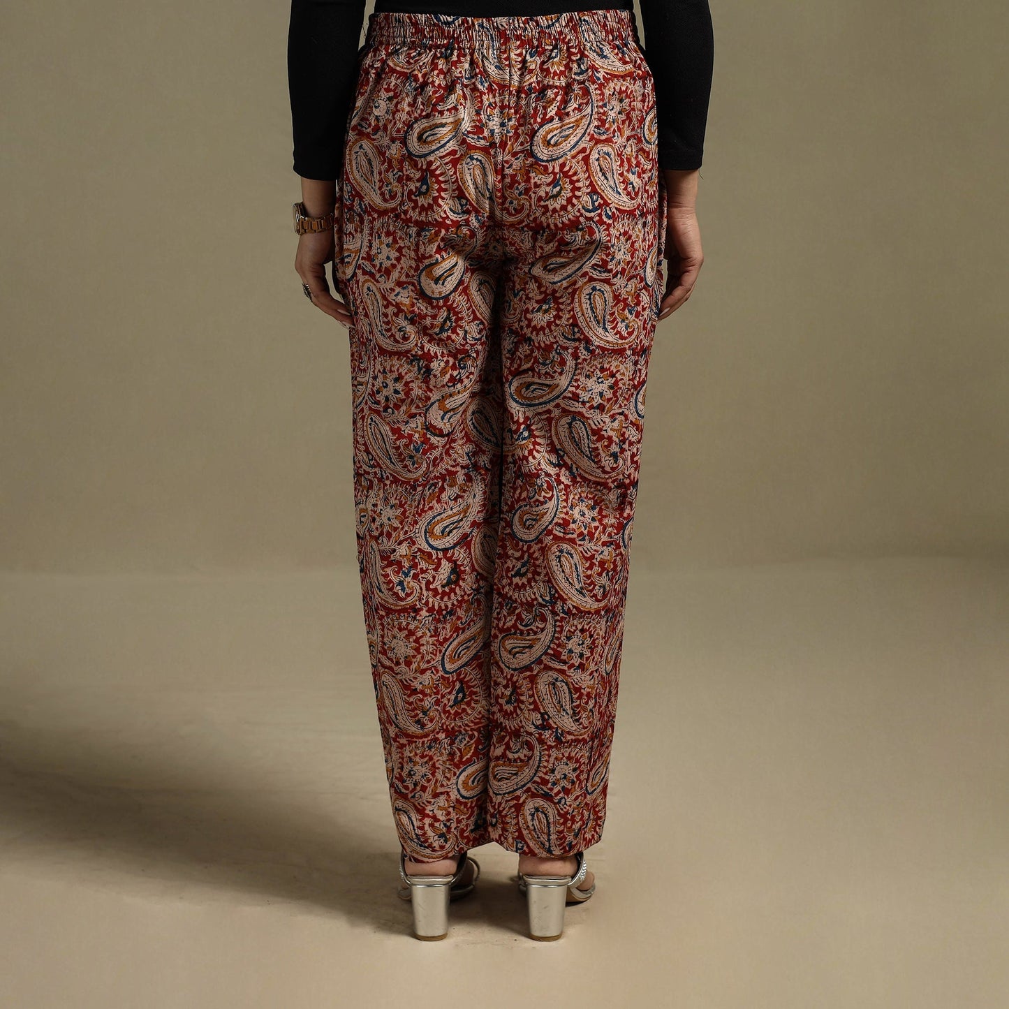 Pedana hand natural dyed cotton kalamkari pant 25