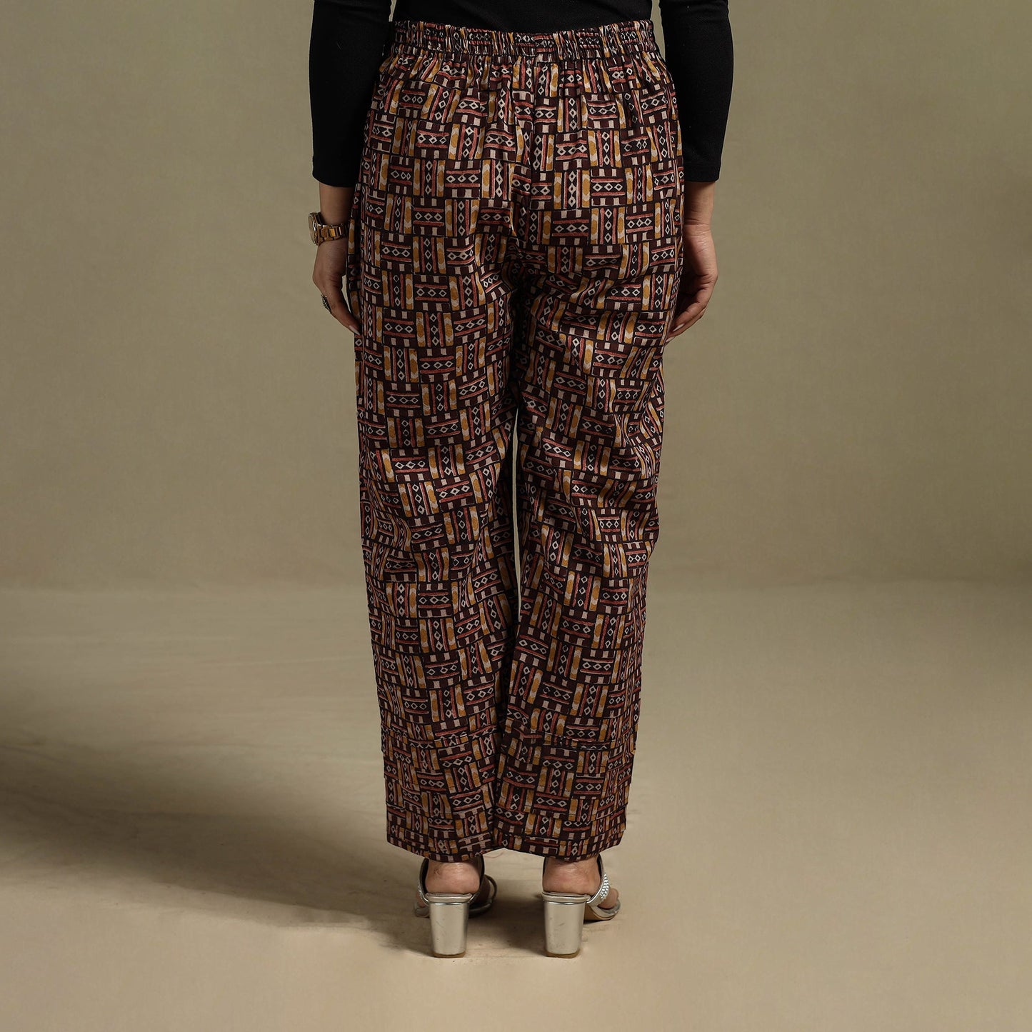 Pedana hand natural dyed cotton kalamkari pant 29