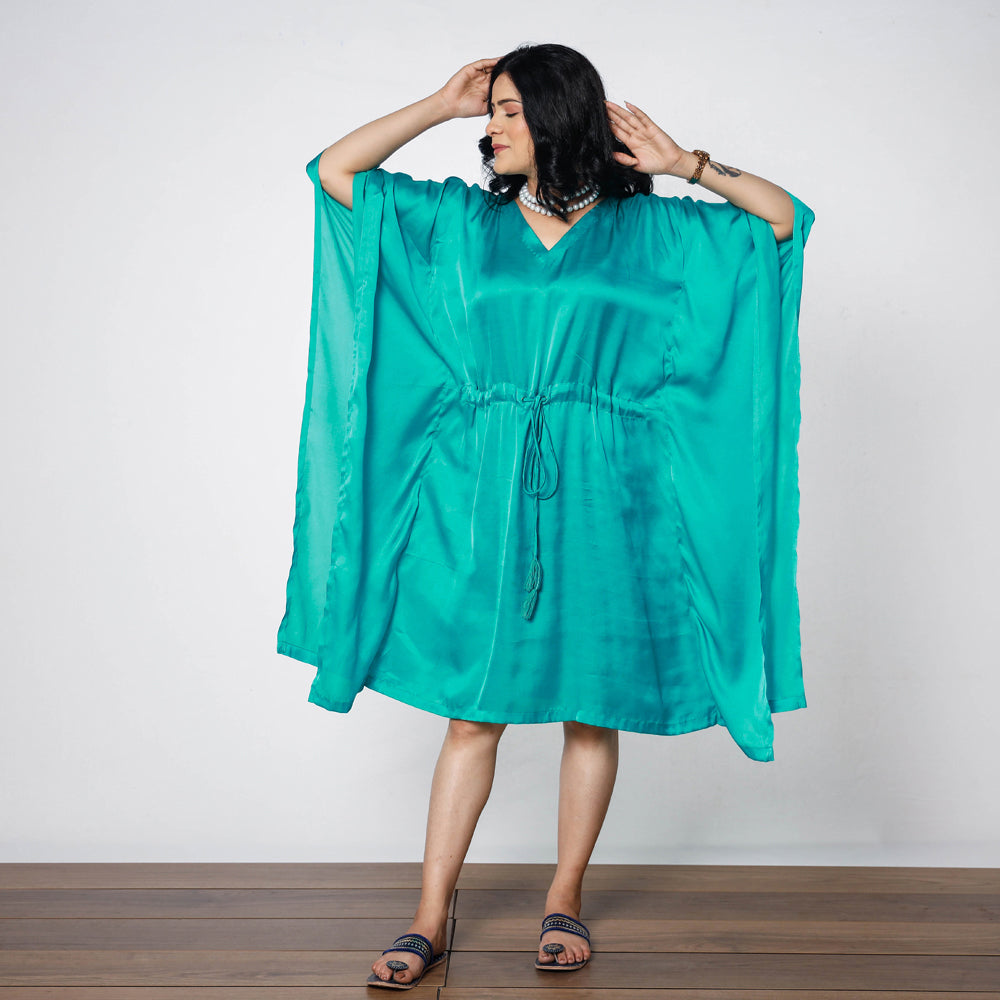 Modal Silk Knee Length Kaftan Dress l iTokri.com
