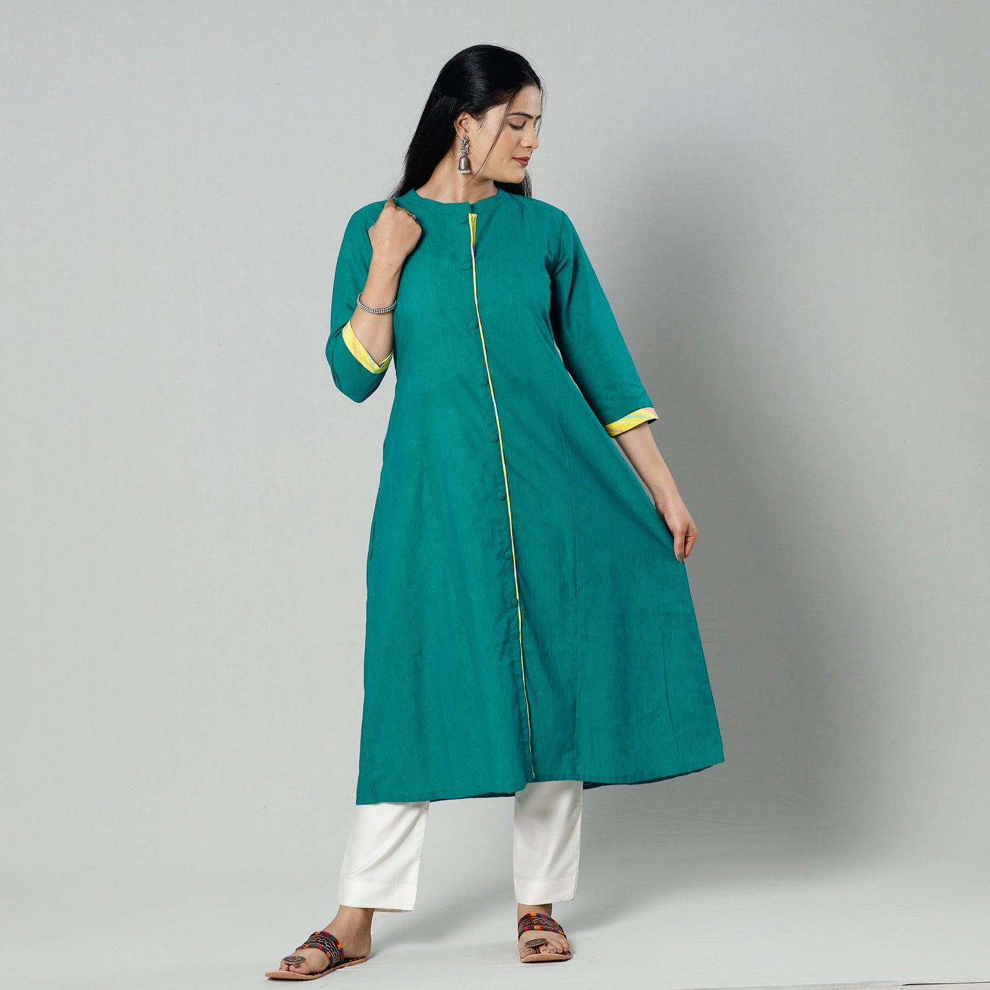 Plain Cotton Long Kurta