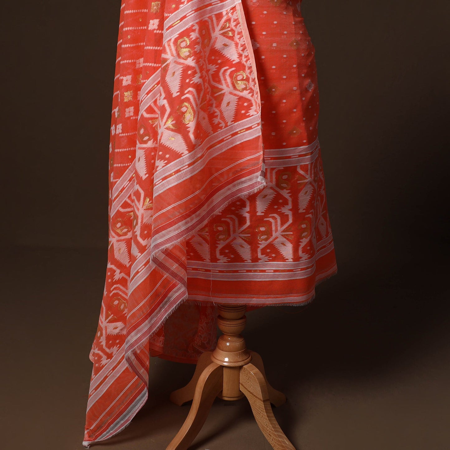 Phulia jamdani silk cotton 2pc unstitched dress material