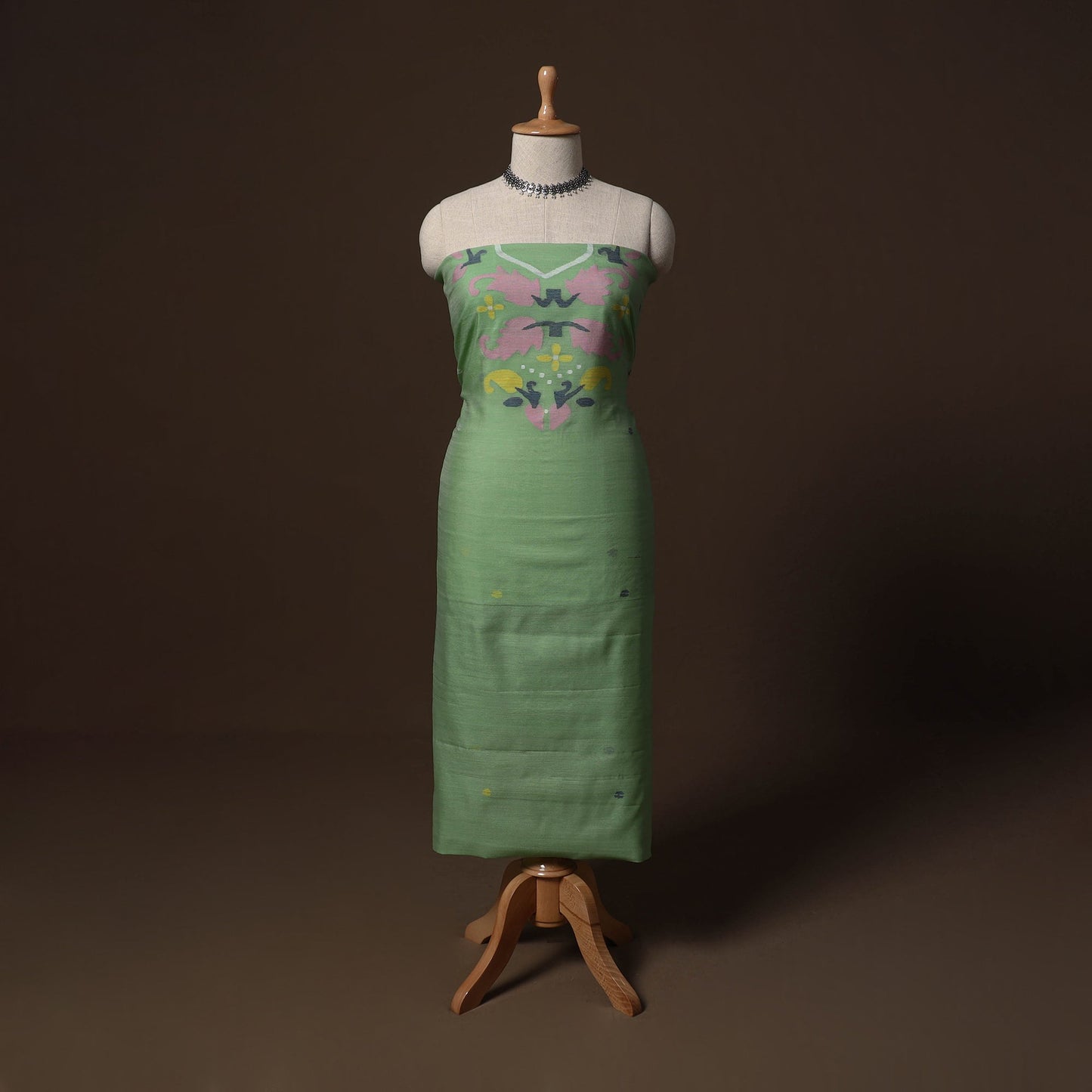Phulia jamdani weave handloom silk cotton unstitched kurta
