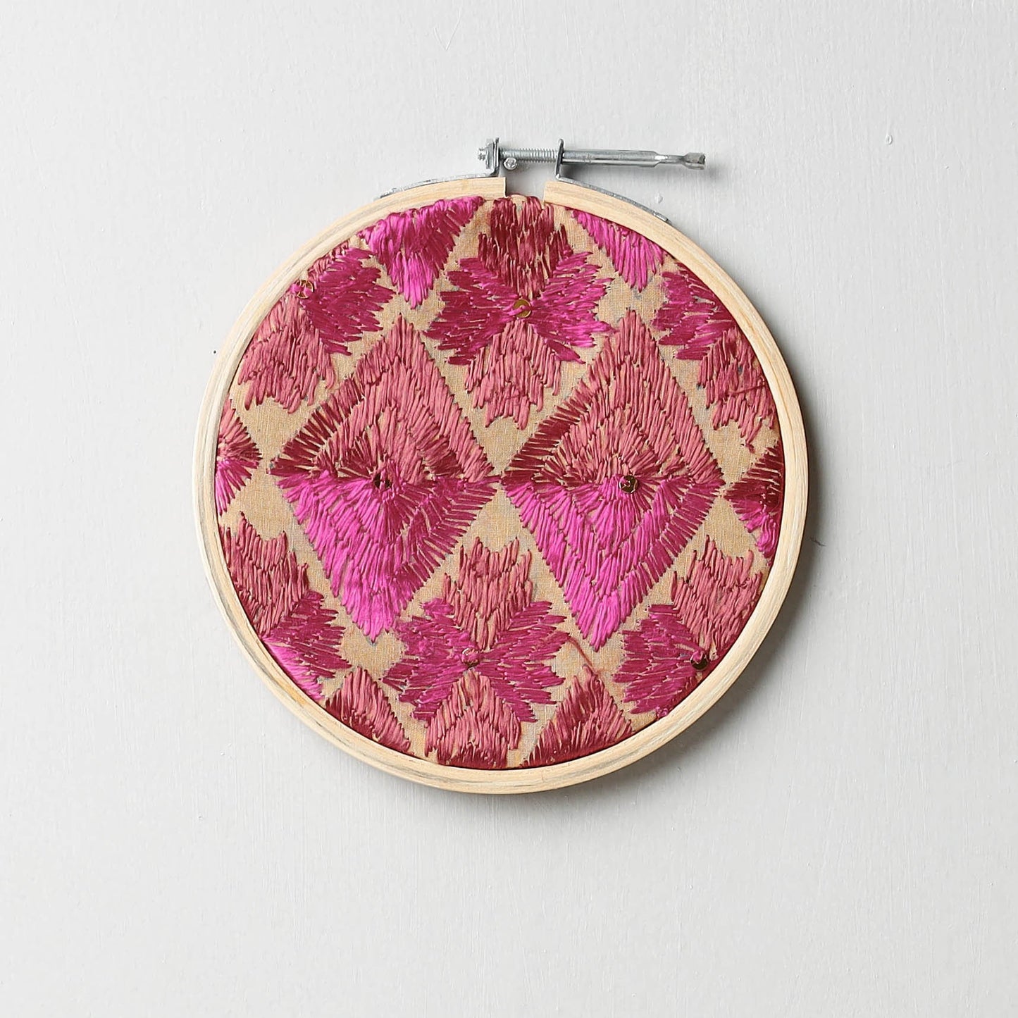 Phulkari Hand Embroidered Hoop/Wall Hanging