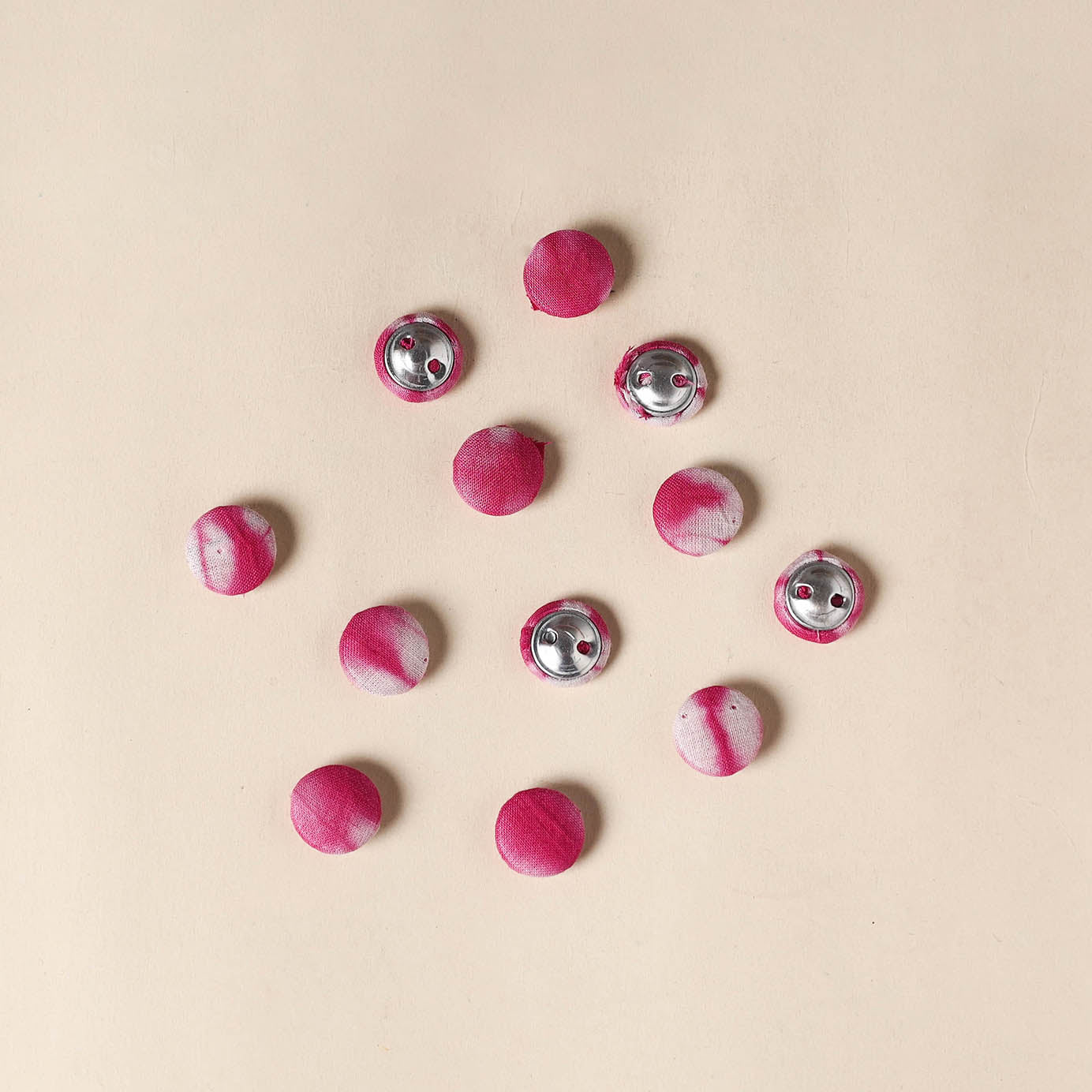 Pink Handmade Fabric Button Small at iTokri
