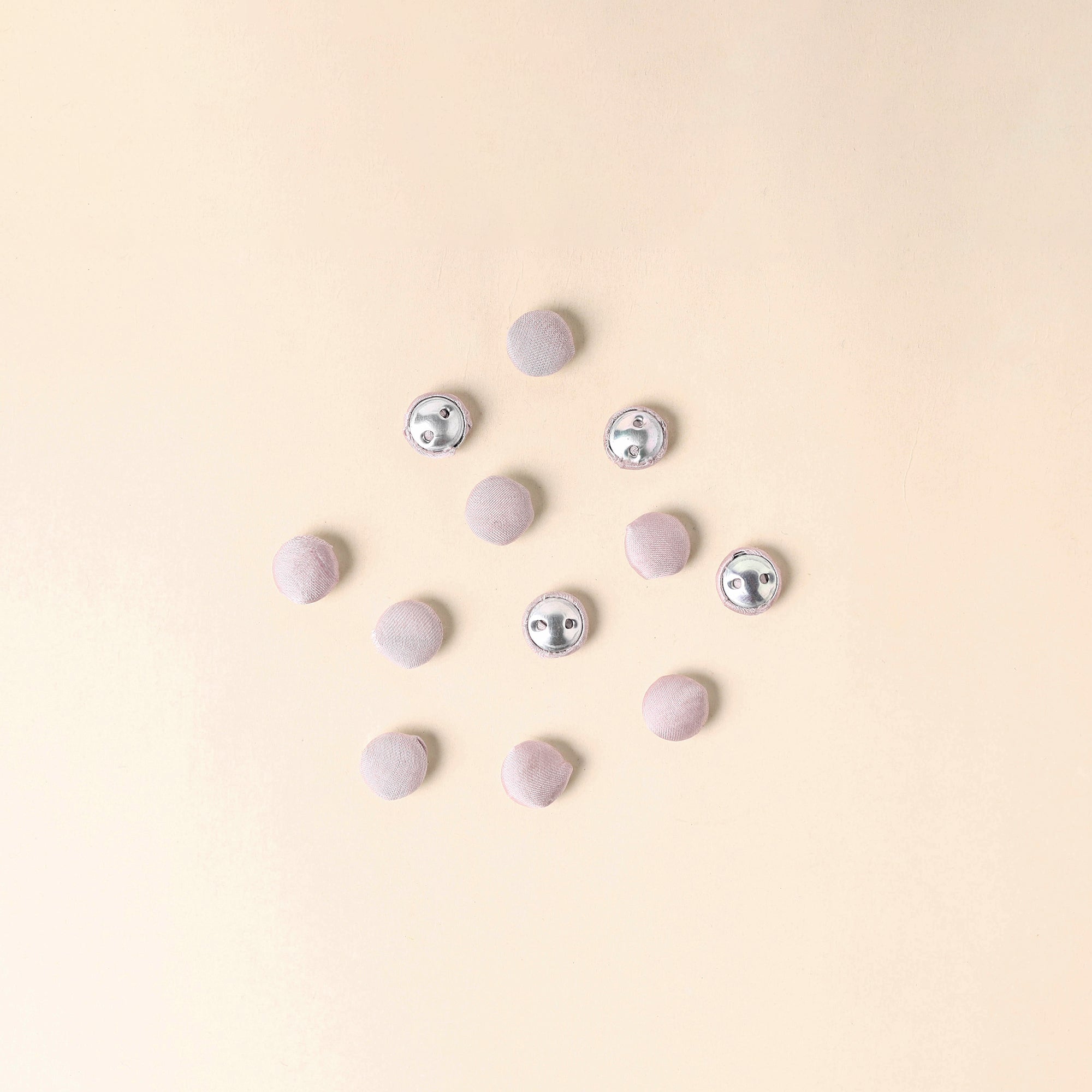 White - 1.5cm Handmade Fabric Button Small (Set Of 12) 43 main image 1