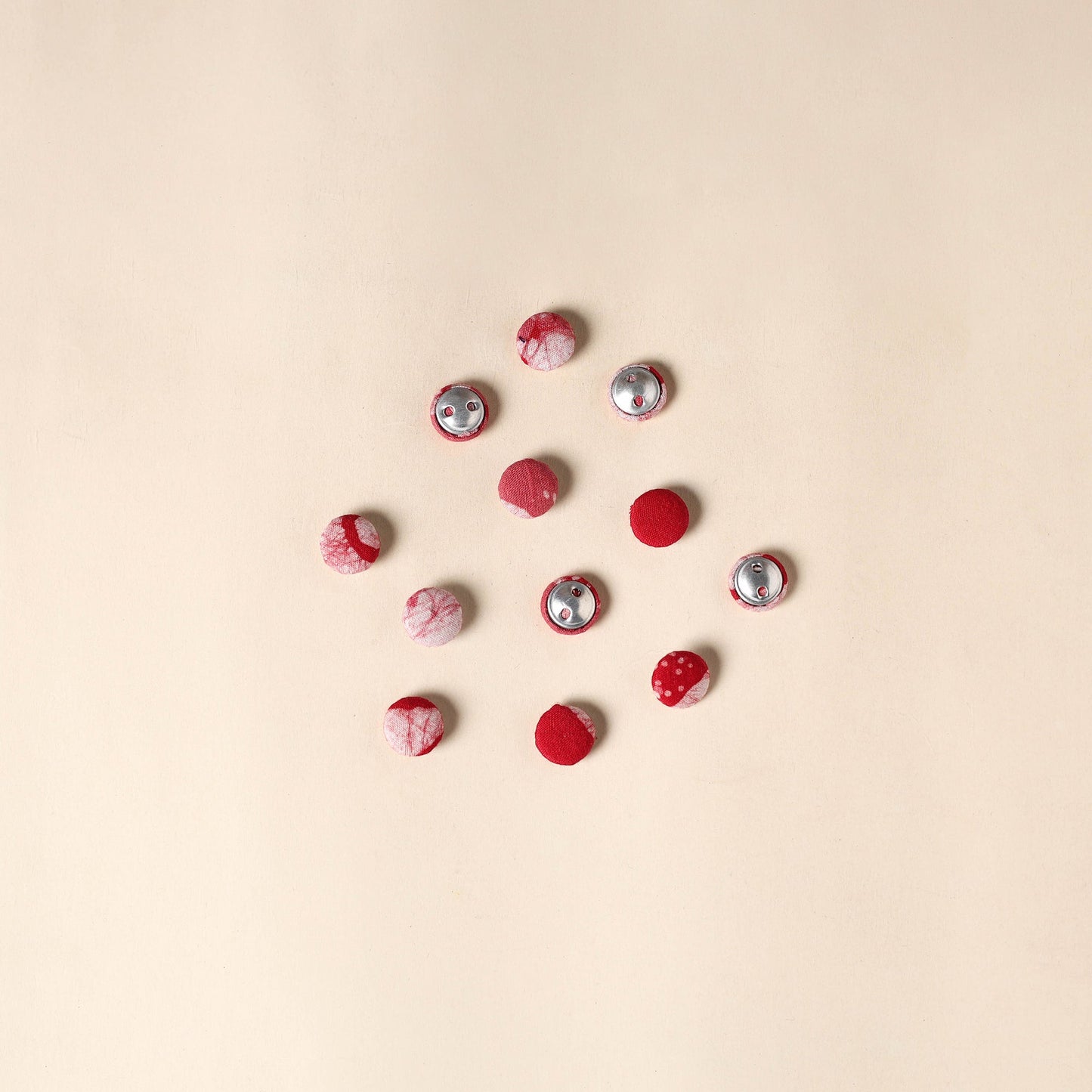 Pink Handmade Fabric Button Small at iTokri