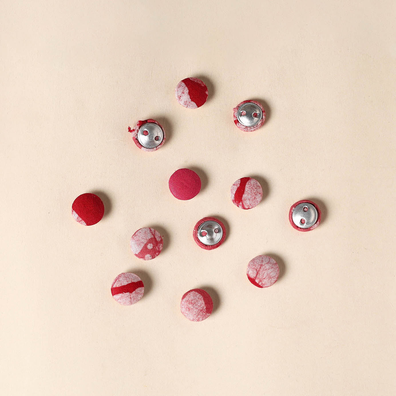 Pink Handmade Fabric Button Small at iTokri