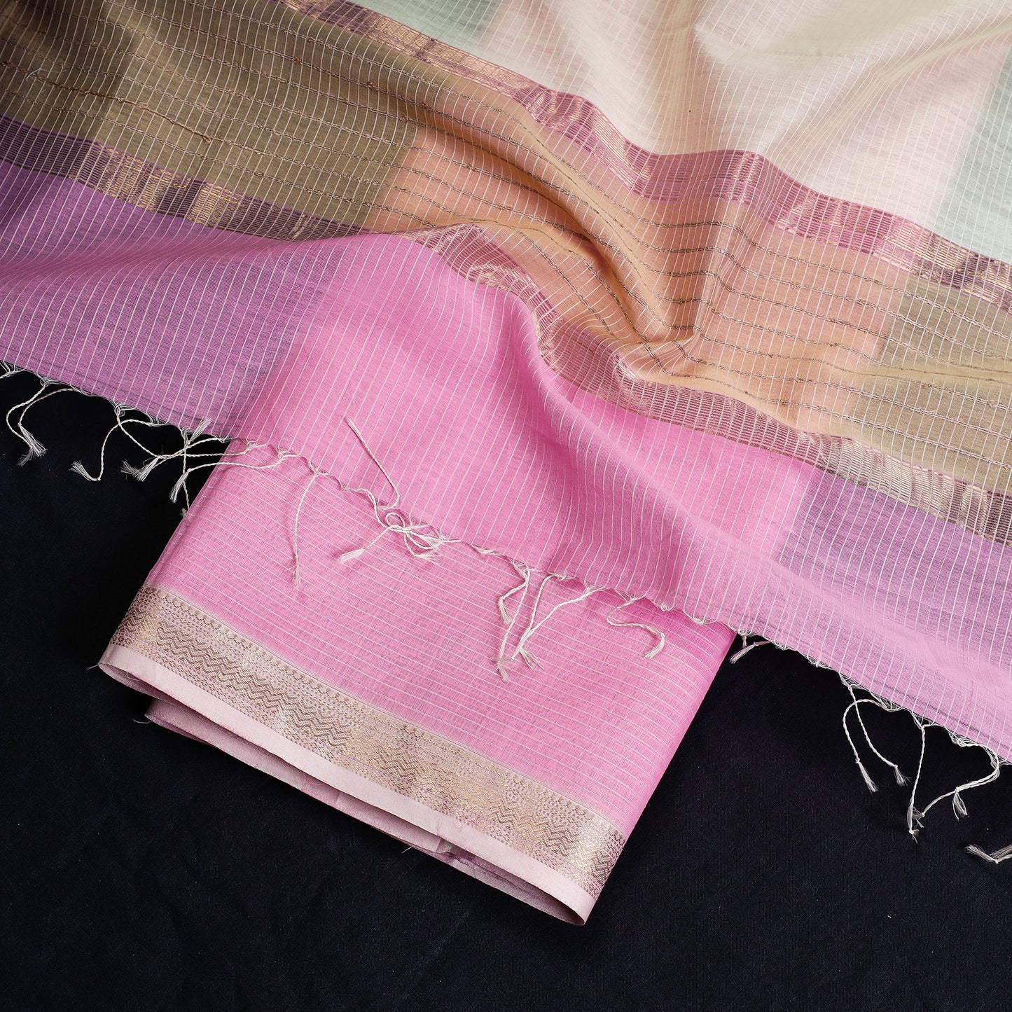 2pc Handloom Silk Cotton Maheshwari Dress Material
