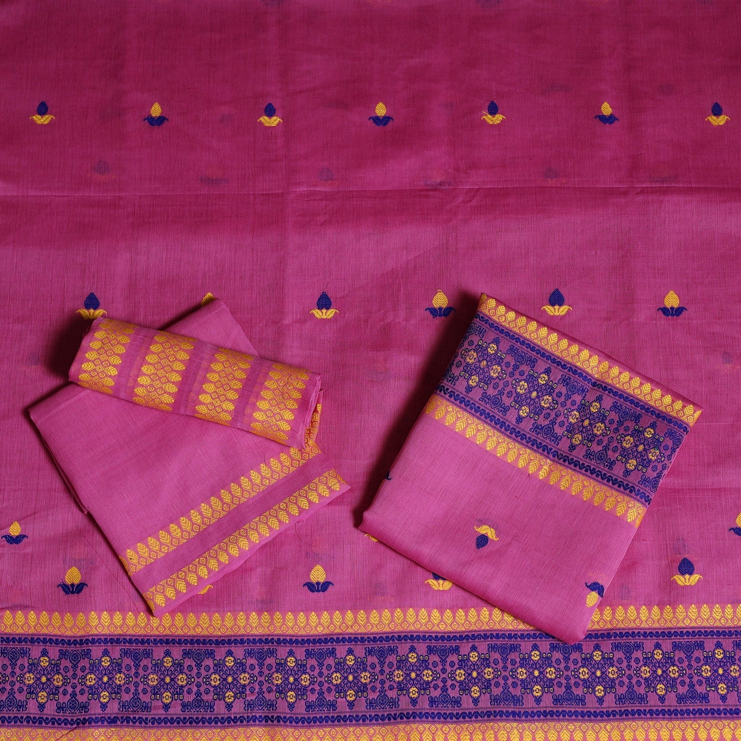 Assam handloom silk cotton mekhela chador with blouse piece