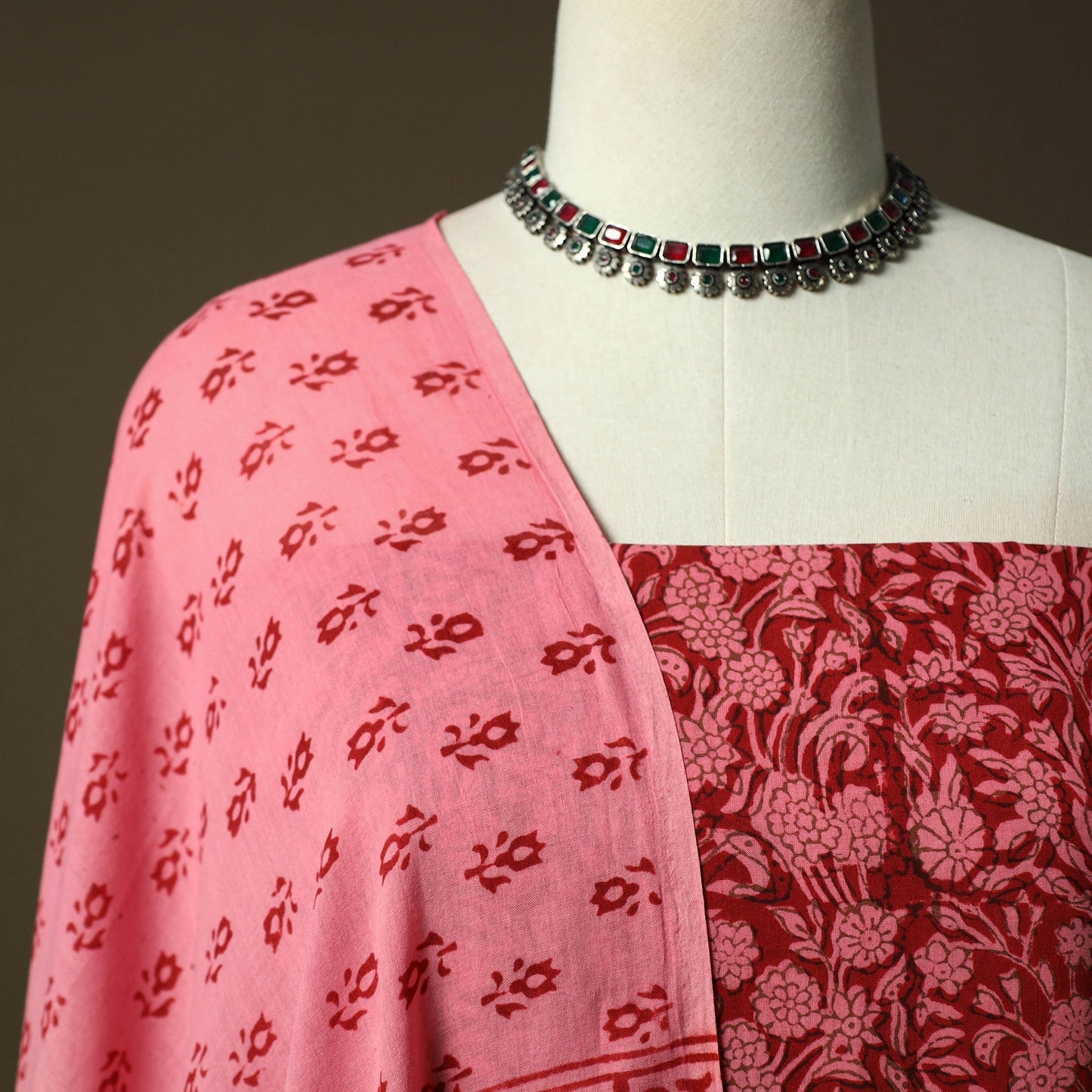 Bagh hand block print natural dyed cotton 3pc unstitched
