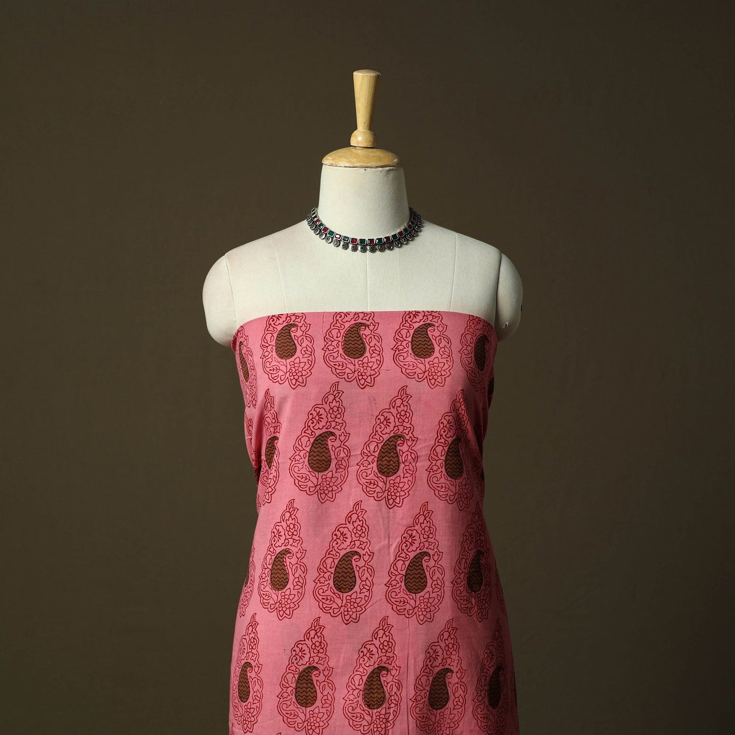 Bagh hand block print natural dyed cotton 3pc unstitched