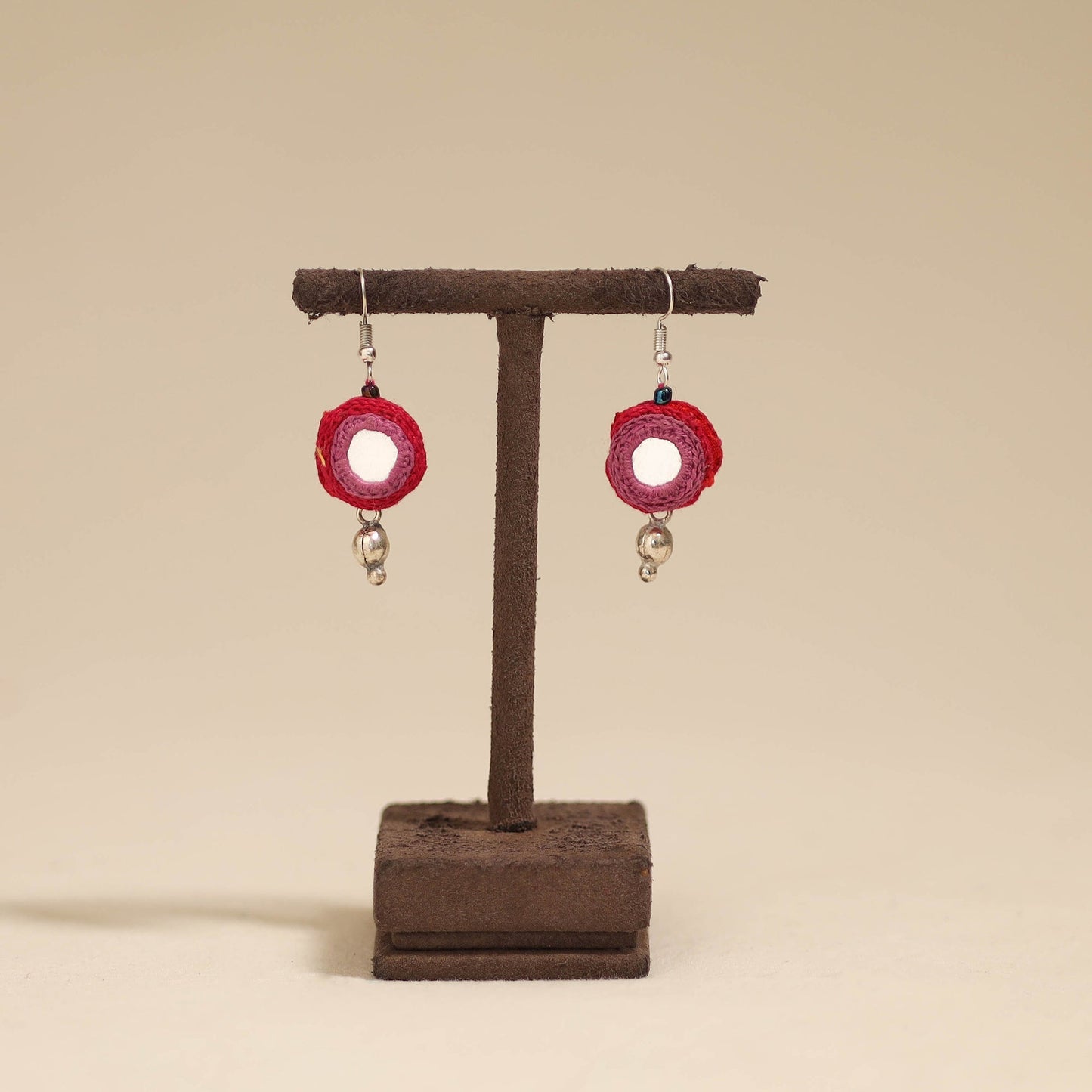 Banjara embroidery mirror work handmade earrings 08
