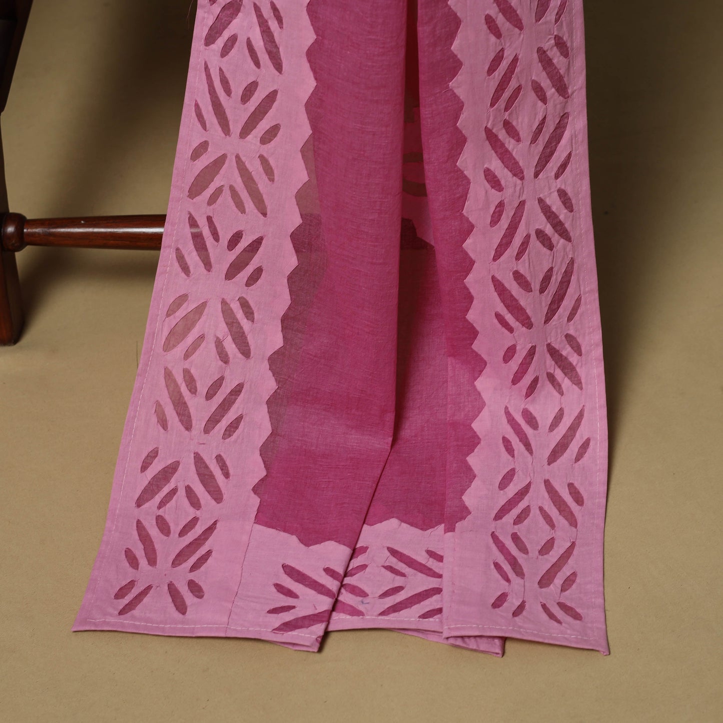 Barmer applique cut work cotton 3pc unstitched dress