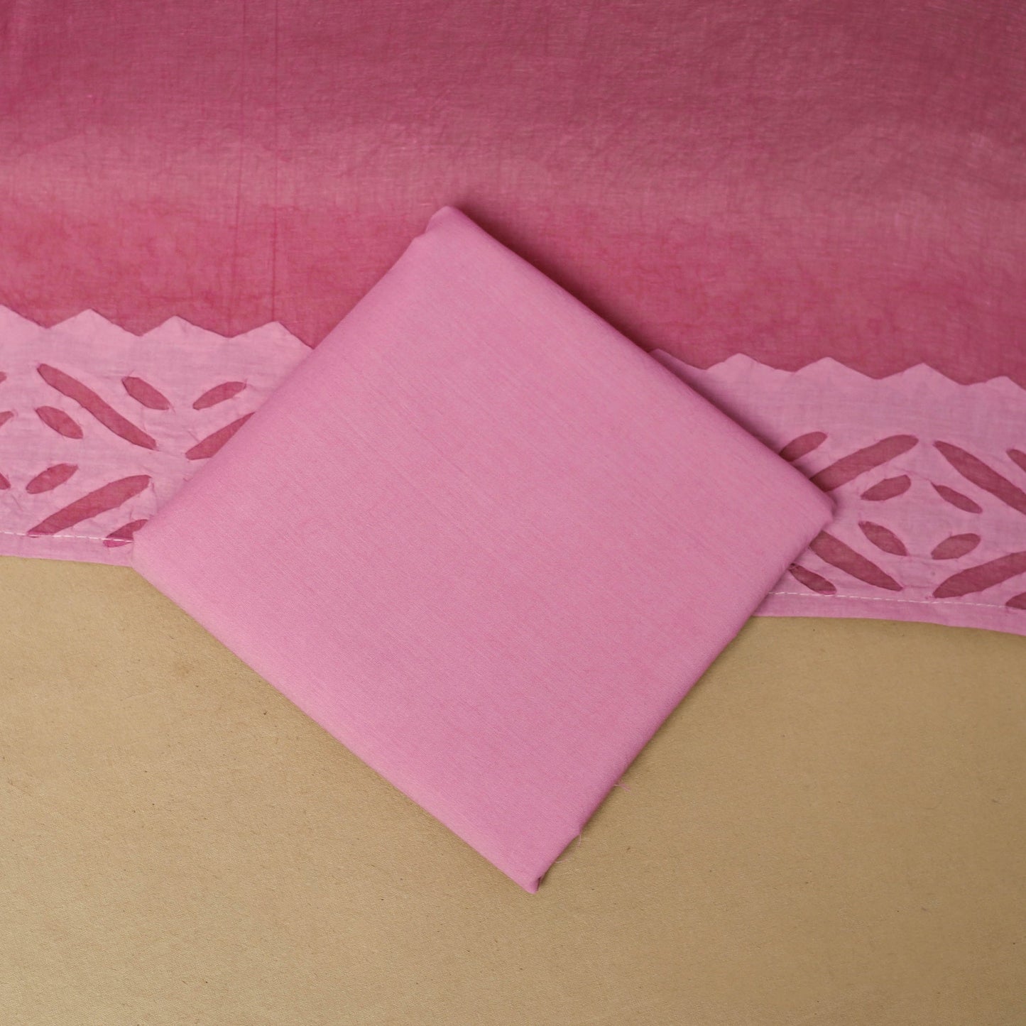 Barmer applique cut work cotton 3pc unstitched dress