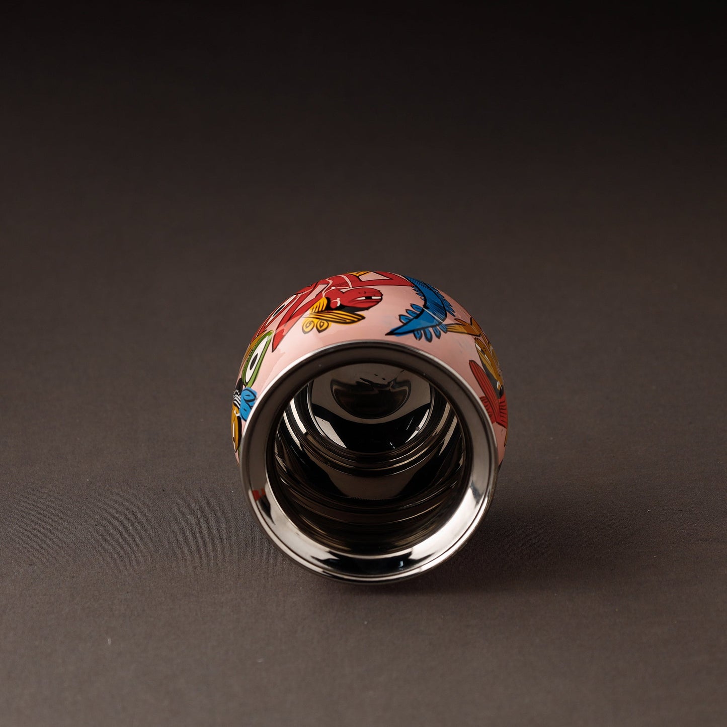 Bengal Patua Handpainted Stainless Steel Lota / Pooja Kalash