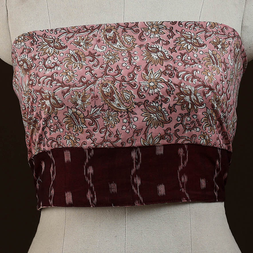 Block print cotton sanganeri blouse piece 10 - handcrafted
