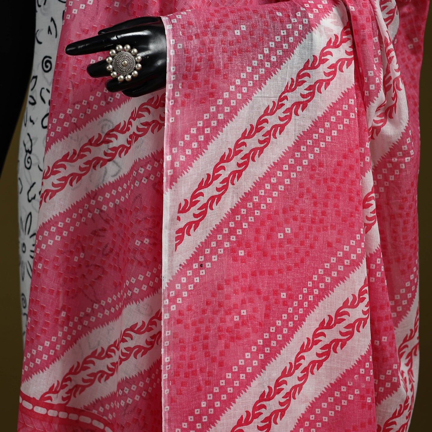 Cotton jaipur printed dupatta 21 - handcrafted