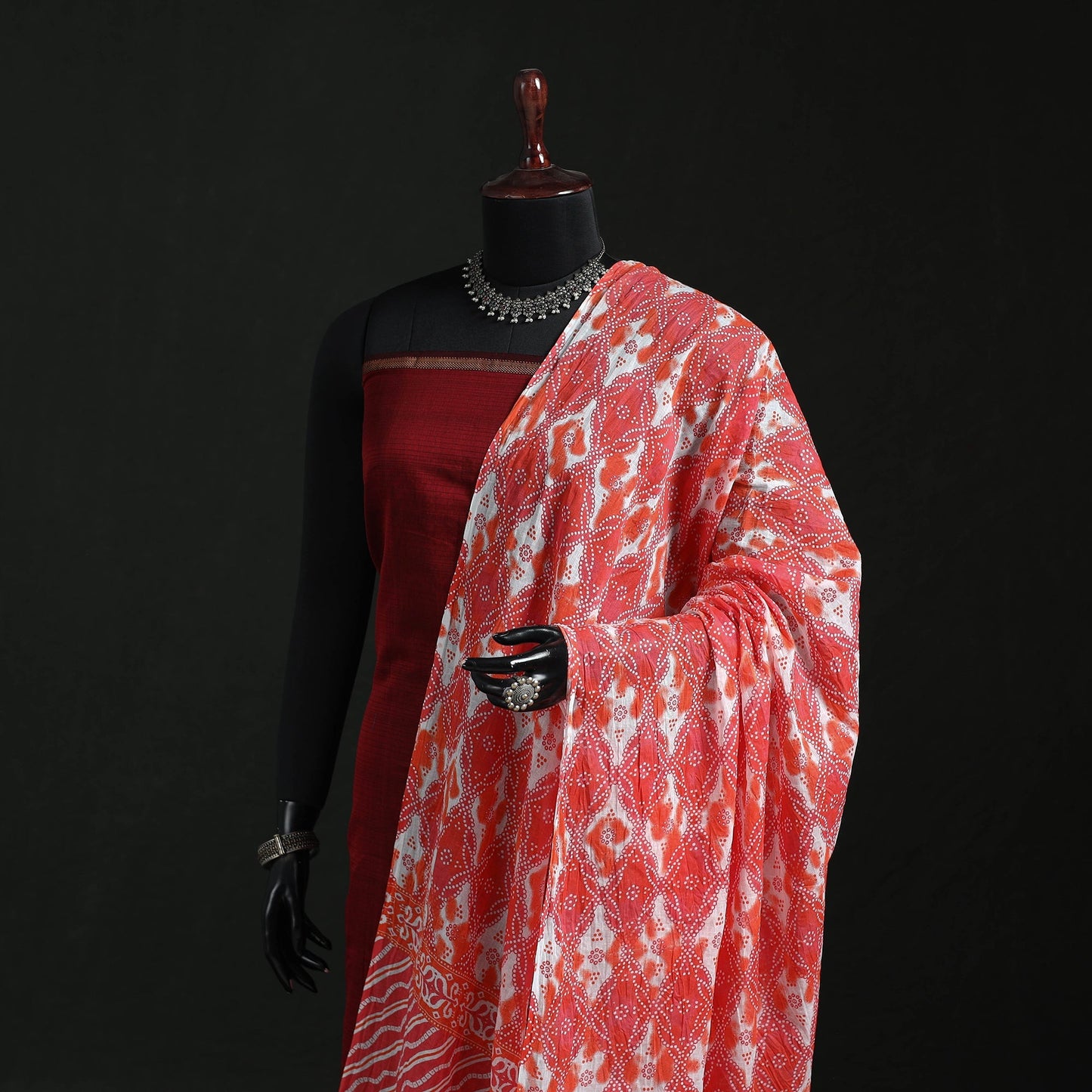 Cotton jaipur printed dupatta 58 - handcrafted
