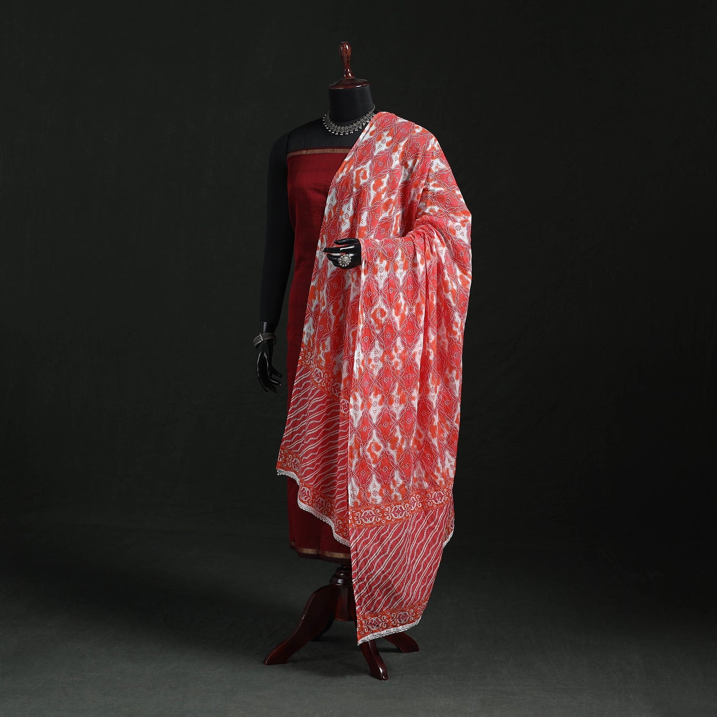 Cotton jaipur printed dupatta 58 - handcrafted