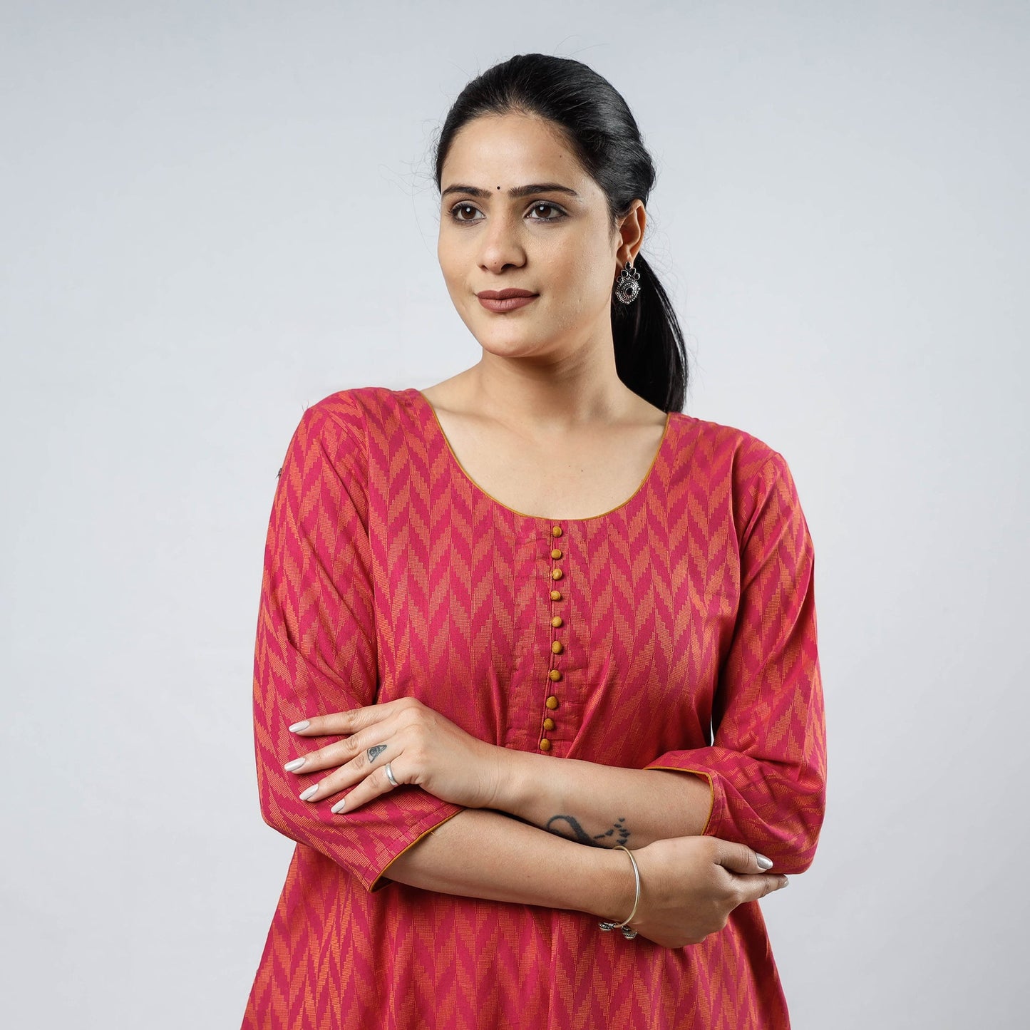 jacquard kurta
